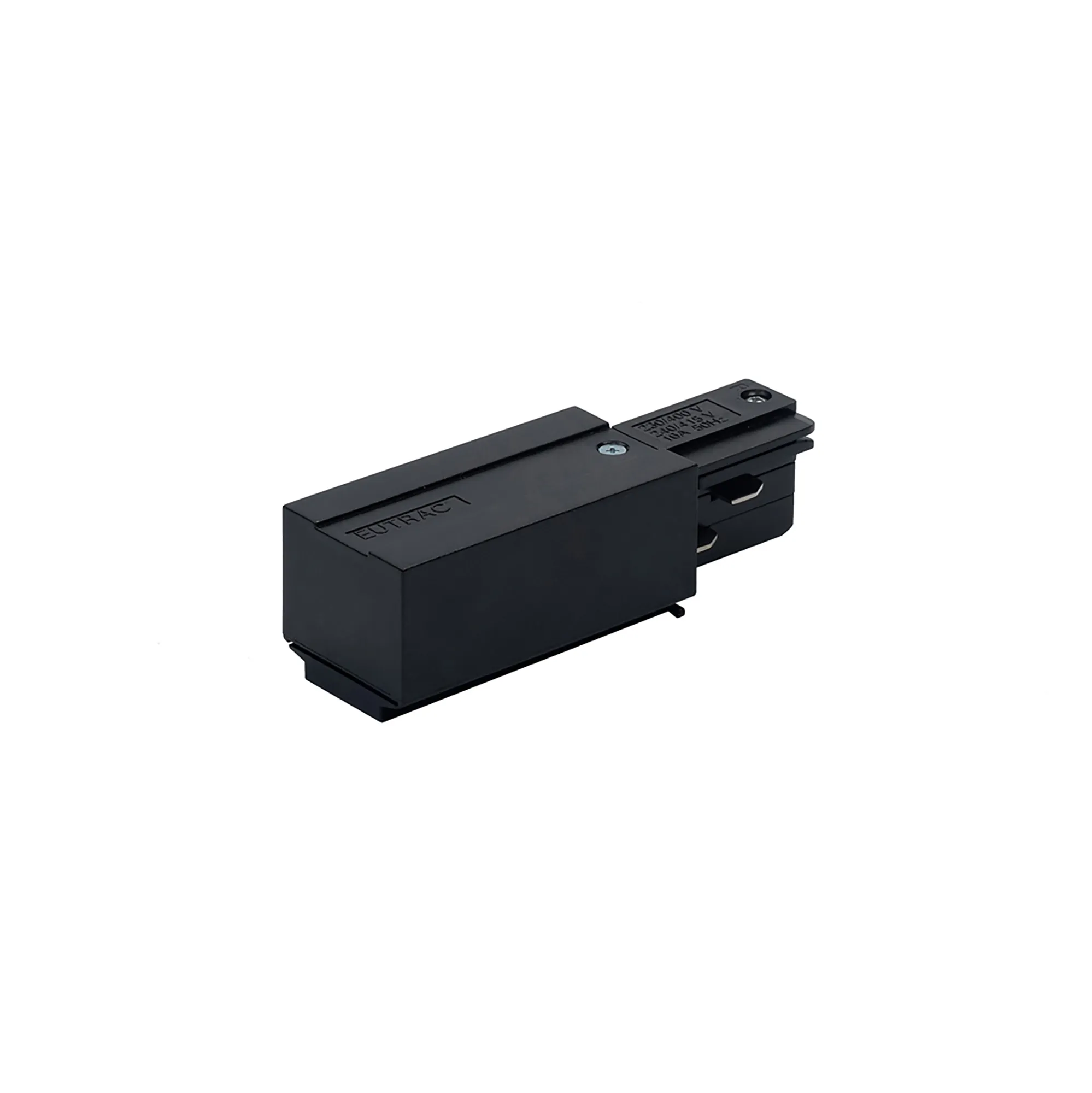 Right End Feed 3 Circuit Surface Mounted Track 555 1 1201 2  Eutrac 3 Circuit Surface-Black